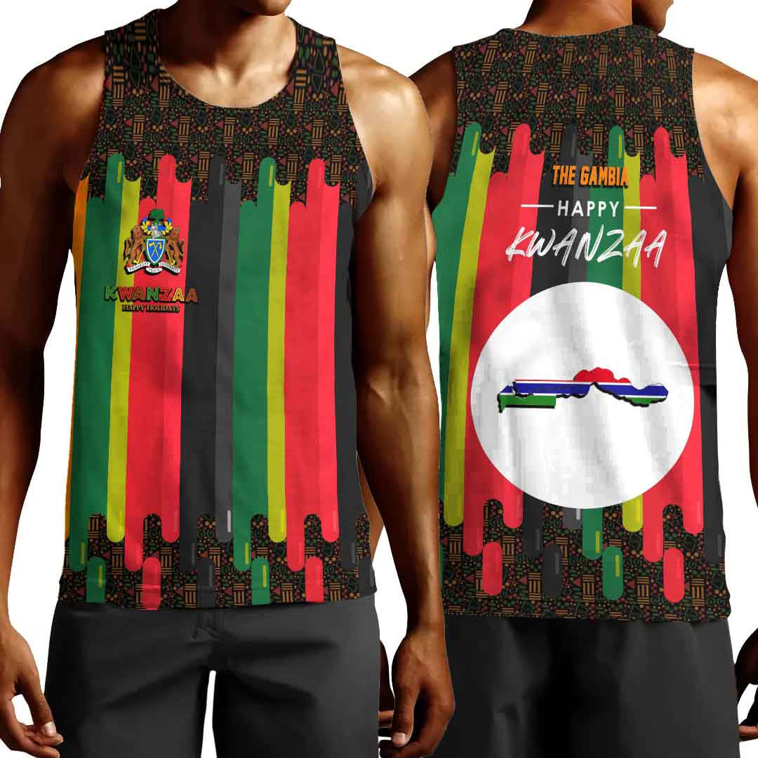 Clothing The Gambia Happy Kwanzaa Men's Tank Top