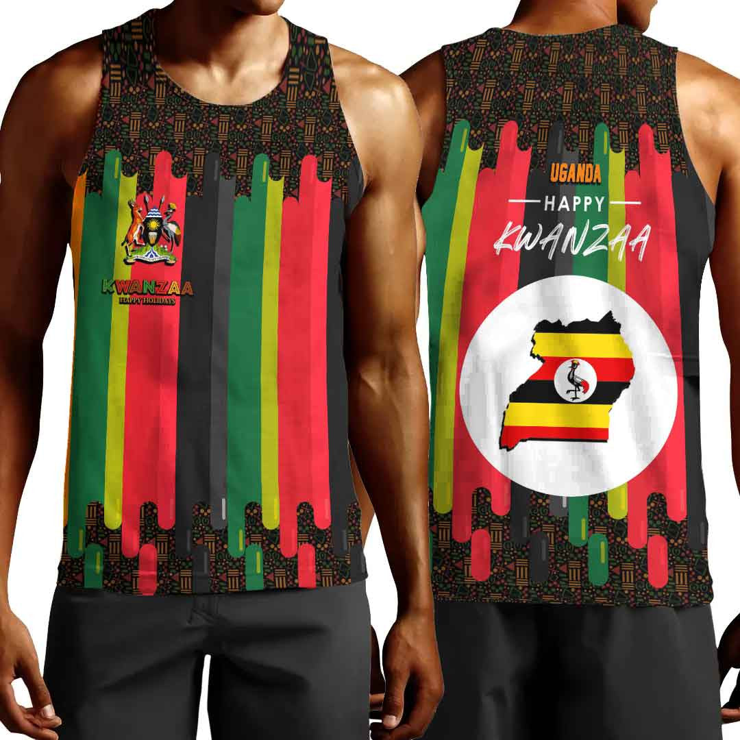 Clothing Uganda Happy Kwanzaa Men's Tank Top