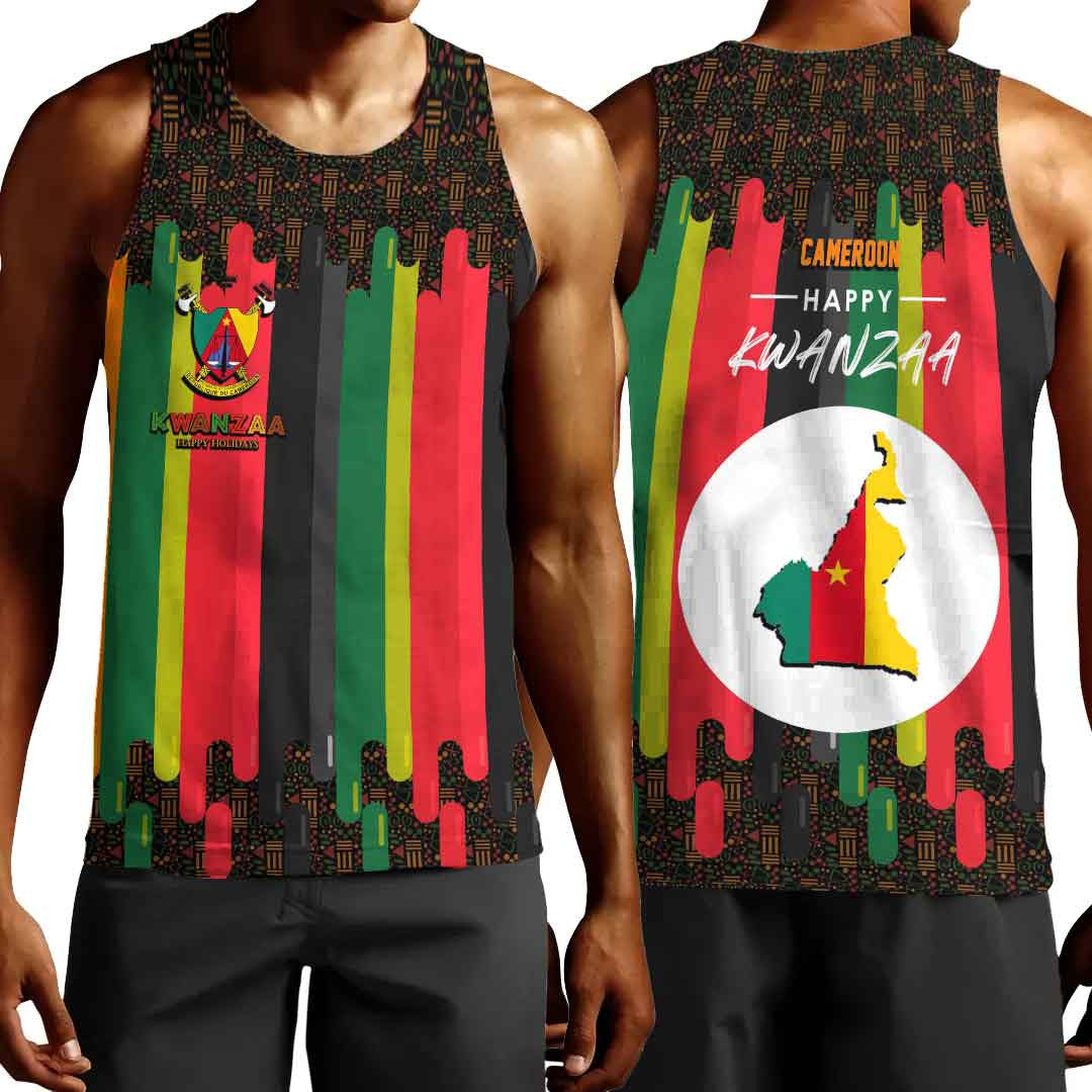 Clothing Cameroon Happy Kwanzaa Men's Tank Top