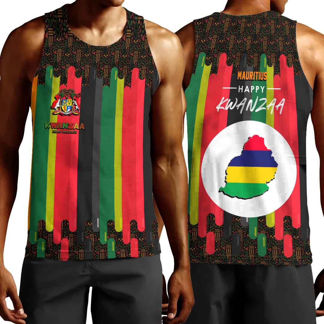 Clothing Mauritius Happy Kwanzaa Men's Tank Top