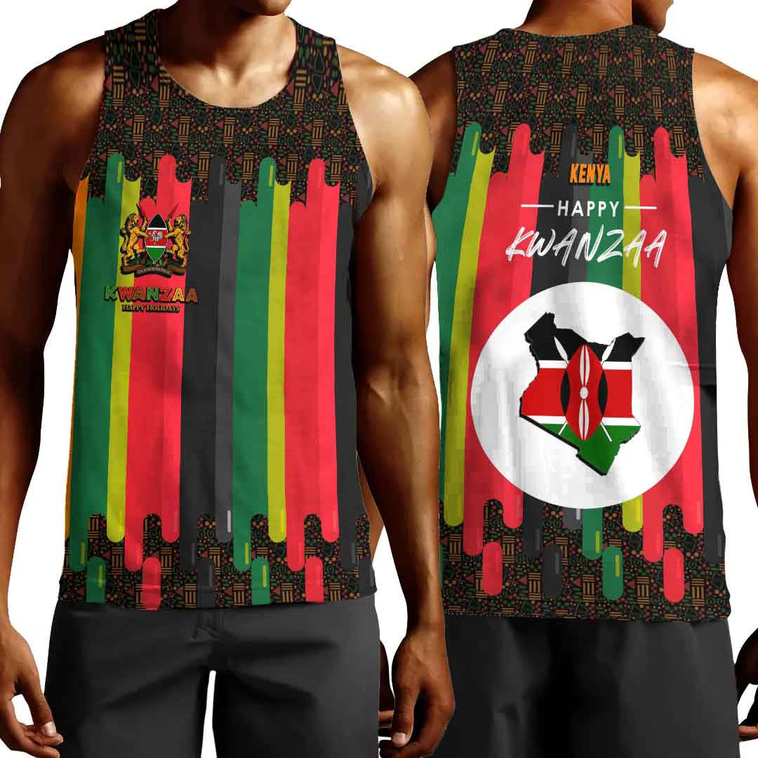 Clothing Kenya Happy Kwanzaa Men's Tank Top
