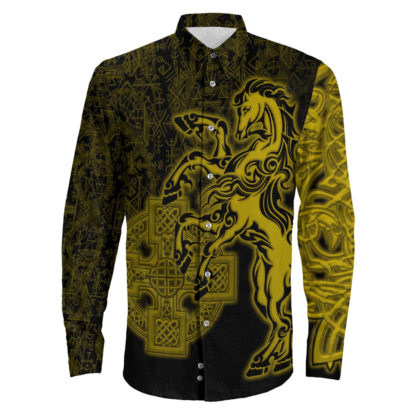 Clothing Sleipnir Gold Long Sleeve Button Shirt