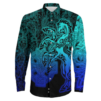 Clothing Sleipnir Special Blue Long Sleeve Button Shirt