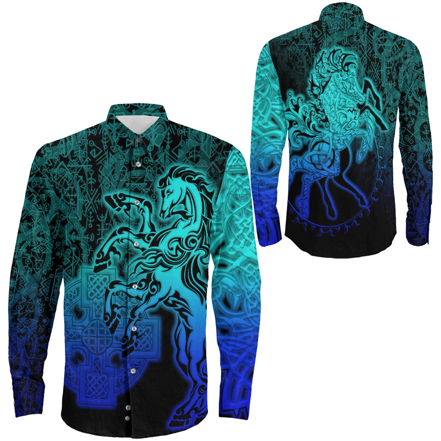 Clothing Sleipnir Special Blue Long Sleeve Button Shirt