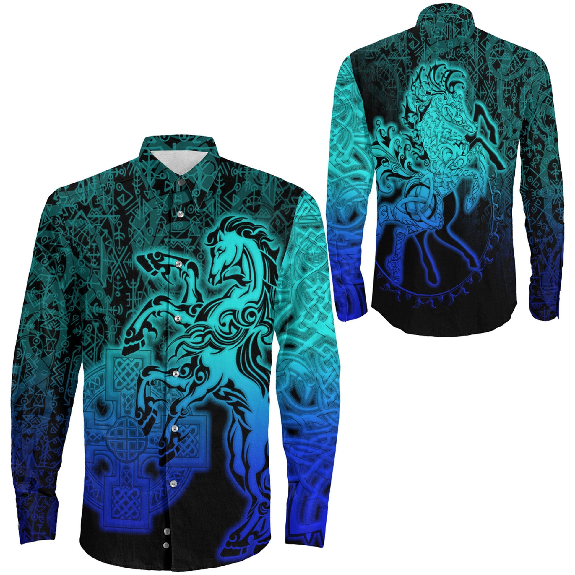 Clothing Sleipnir Special Blue Long Sleeve Button Shirt