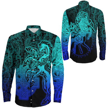 Clothing Sleipnir Special Blue Long Sleeve Button Shirt