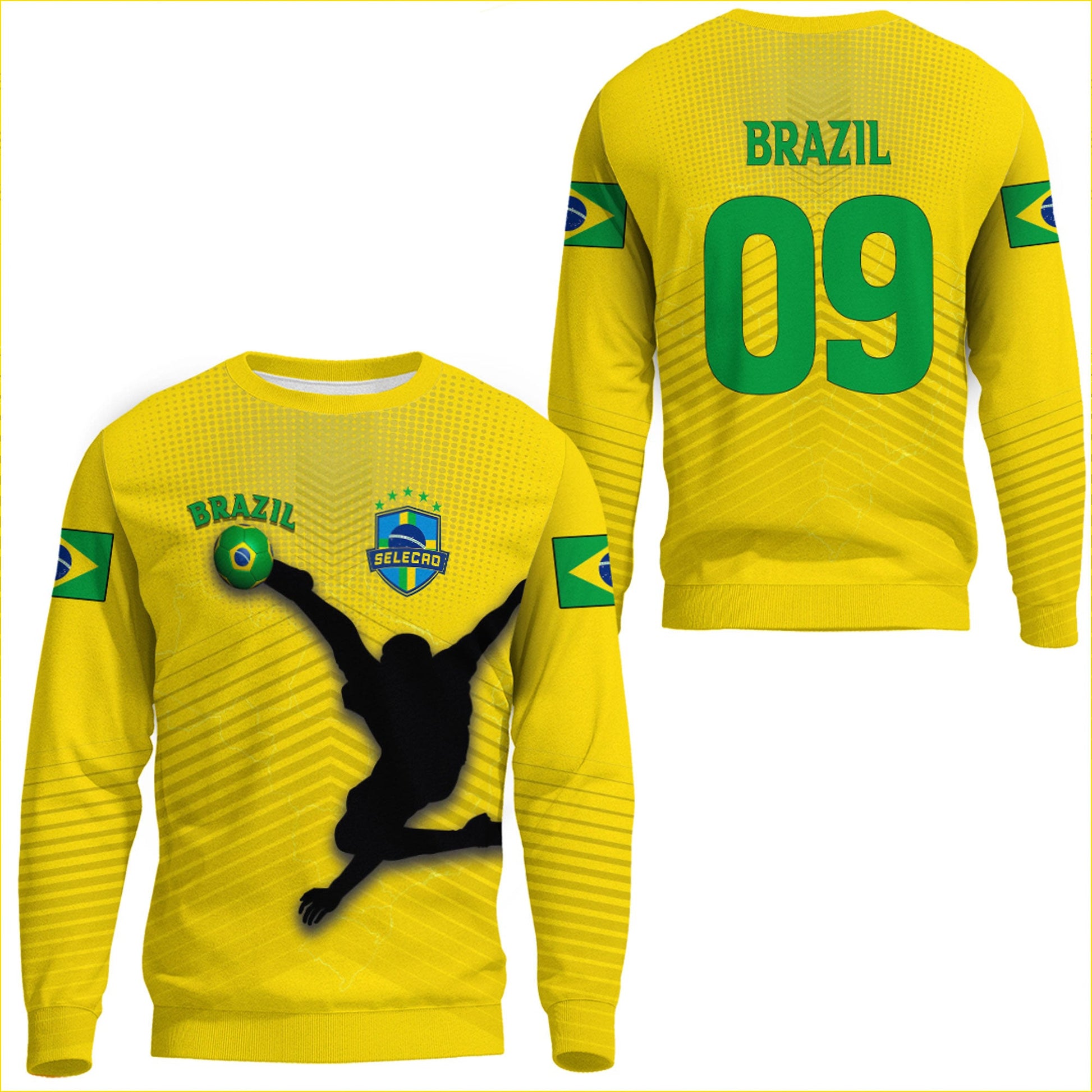 Clothing Brazil Soccer Style Sweatshirts