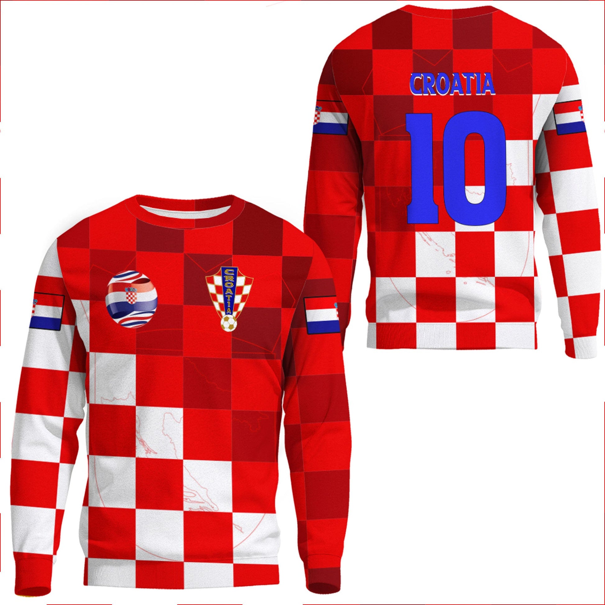 Clothing Croatia Soccer Style Sweatshirts