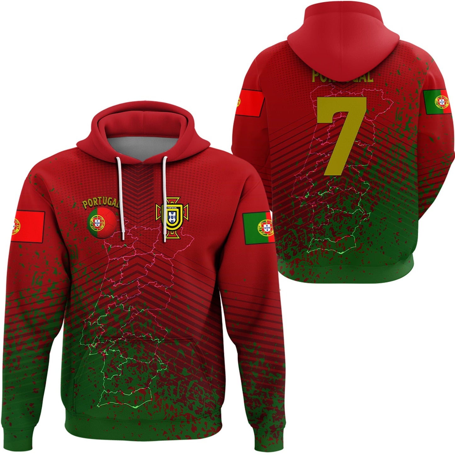 Portugal Soccer Style Hoodie