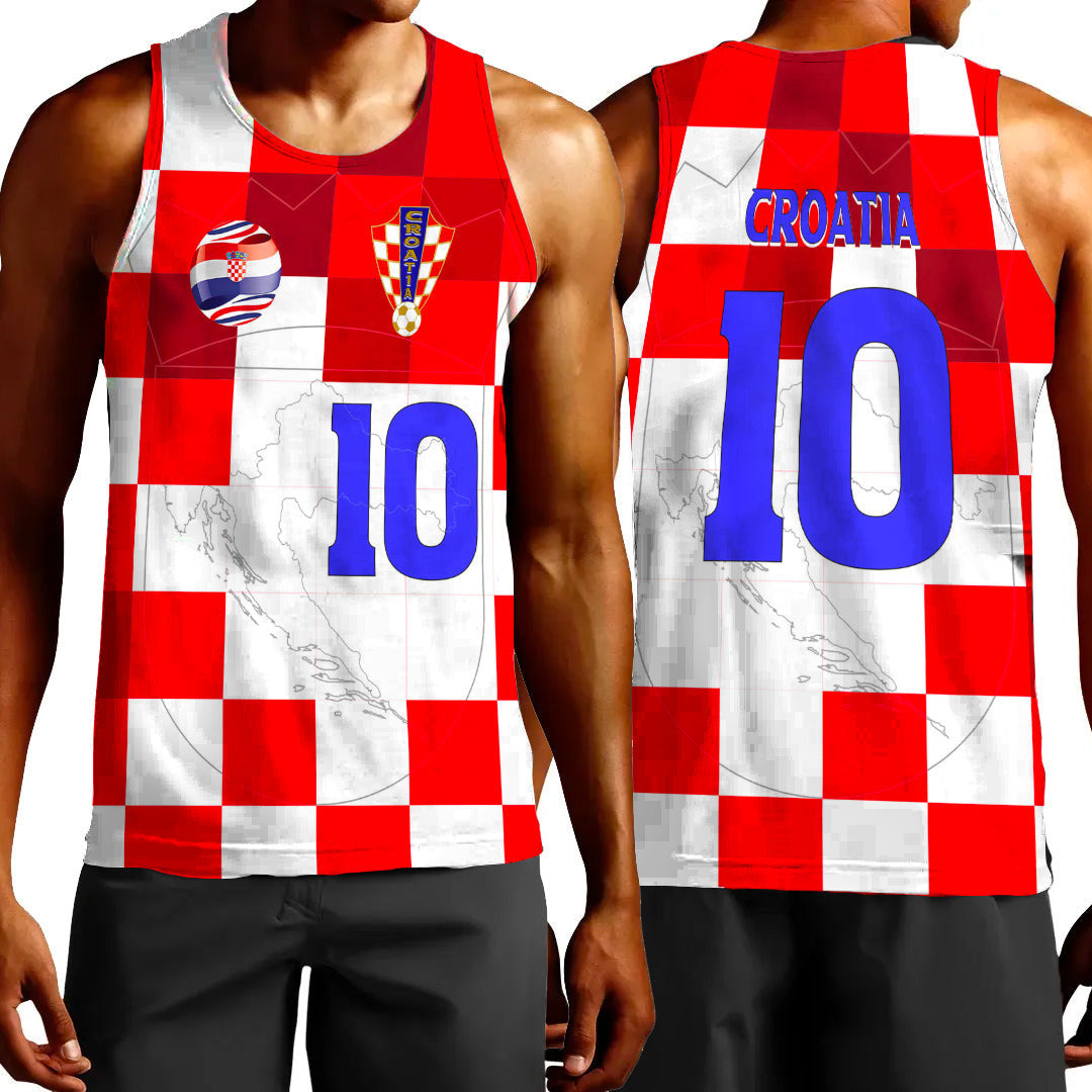 Clothing Croatia Football Style Tank Top