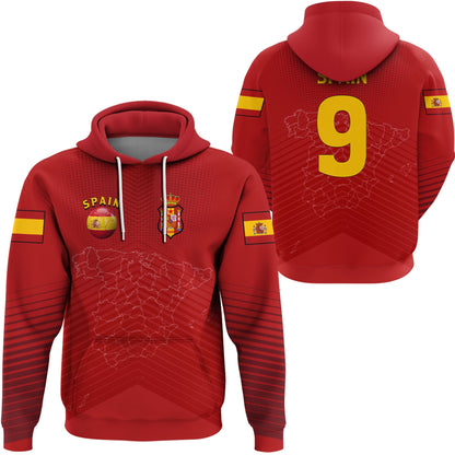 Spain Soccer Style Hoodie