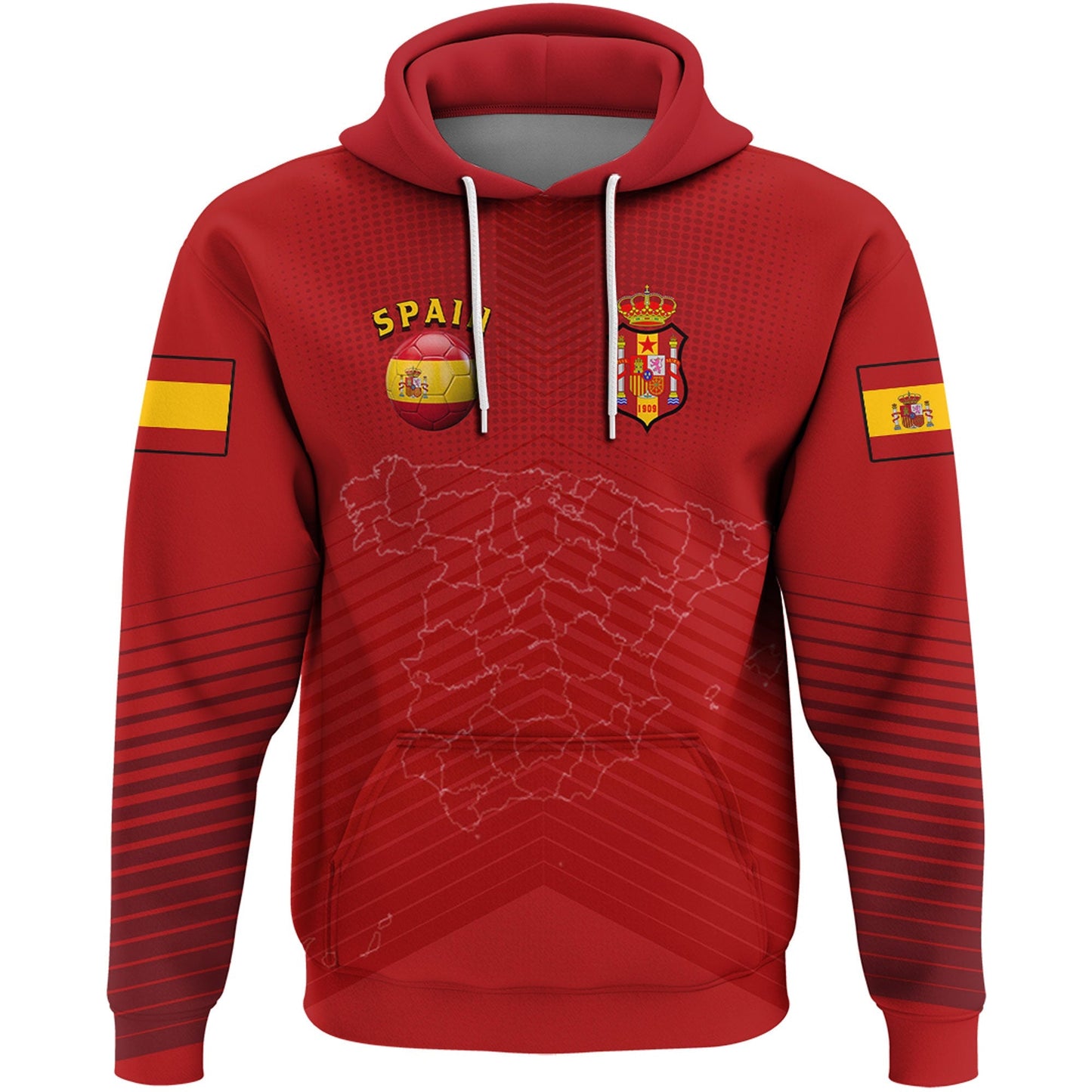 Spain Soccer Style Hoodie