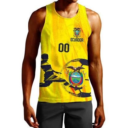 Clothing Custom Ecuador Football Fan Tank Top
