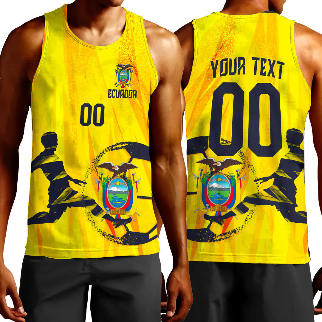 Clothing Custom Ecuador Football Fan Tank Top