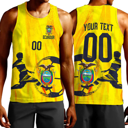 Clothing Custom Ecuador Football Fan Tank Top