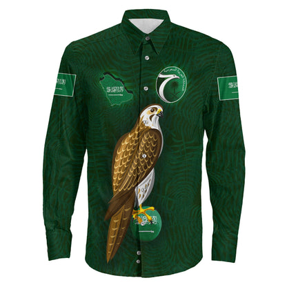 Clothing Saudi Arabia Sport Symbol Style Long Sleeve Button Shirt