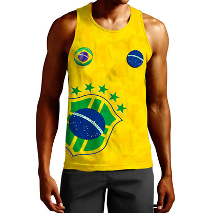 Clothing Custom Brazil Soccer Style Tank Top