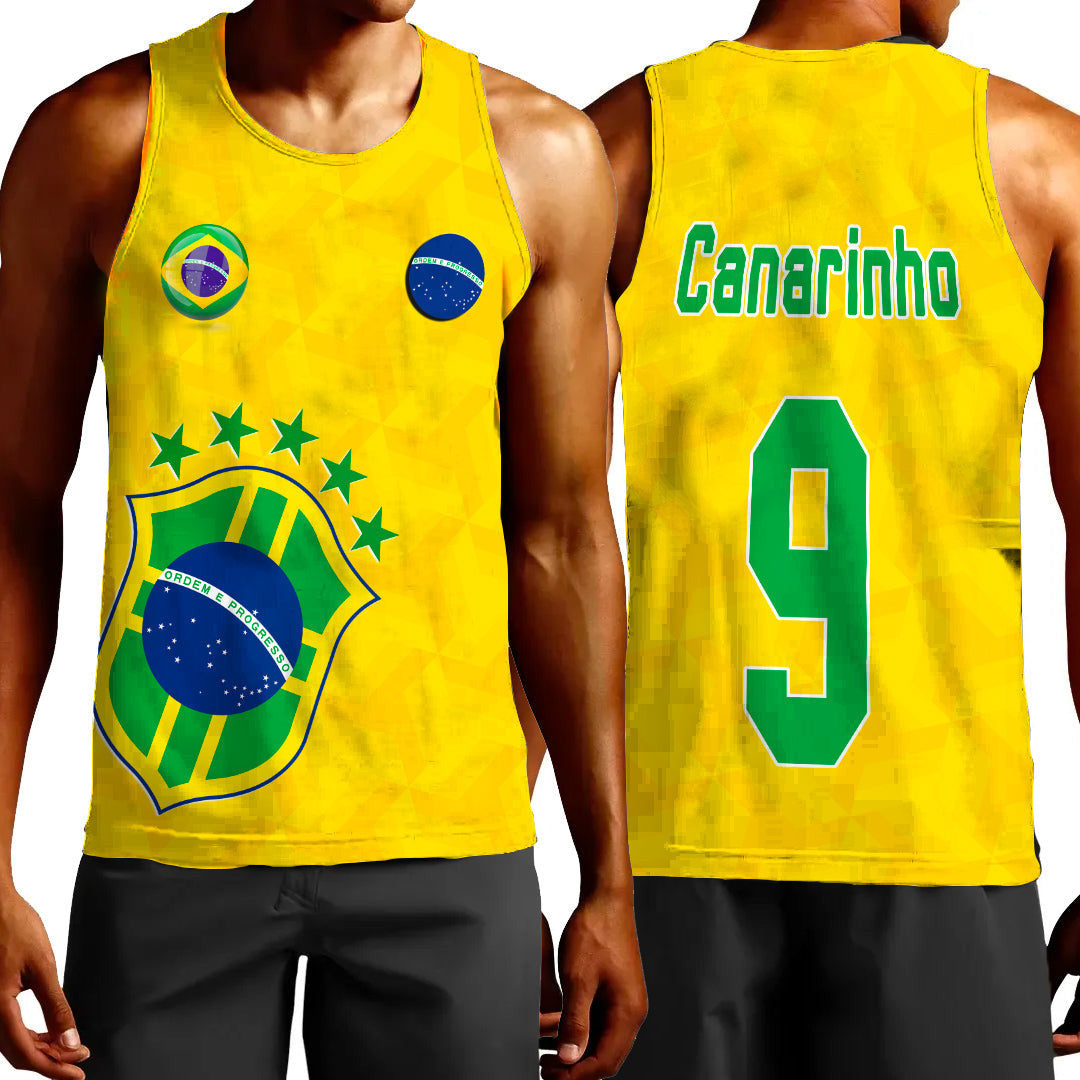 Clothing Custom Brazil Soccer Style Tank Top