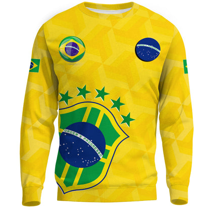 Clothing Custom Brazil Soccer Style Sweatshirts