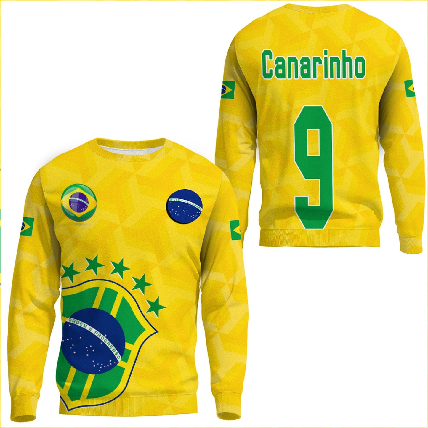 Clothing Custom Brazil Soccer Style Sweatshirts