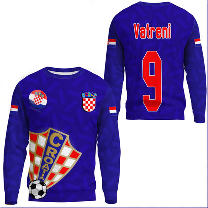 Clothing Custom Croatia Soccer Style Sweatshirts