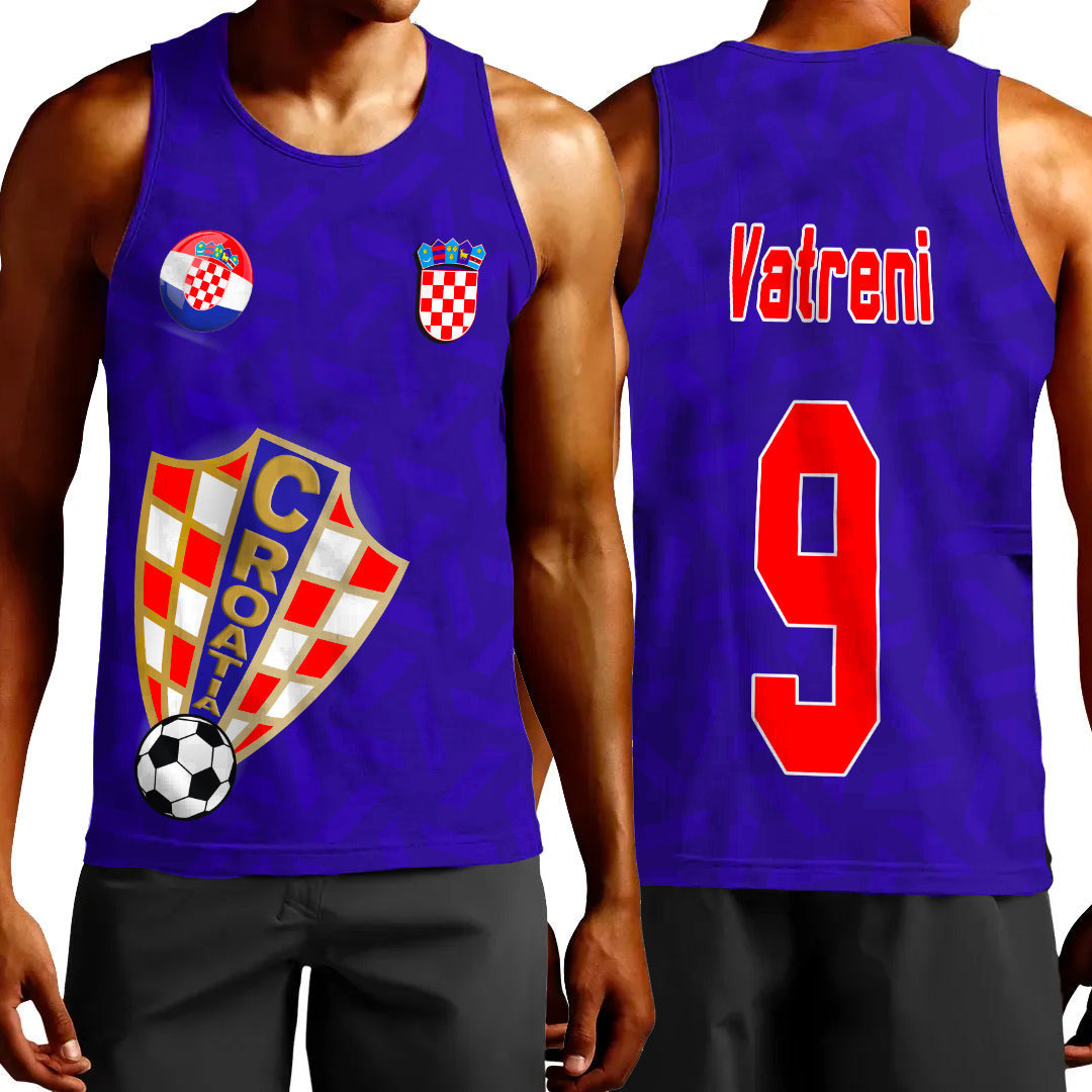 Clothing Custom Croatia Soccer Style Tank Top