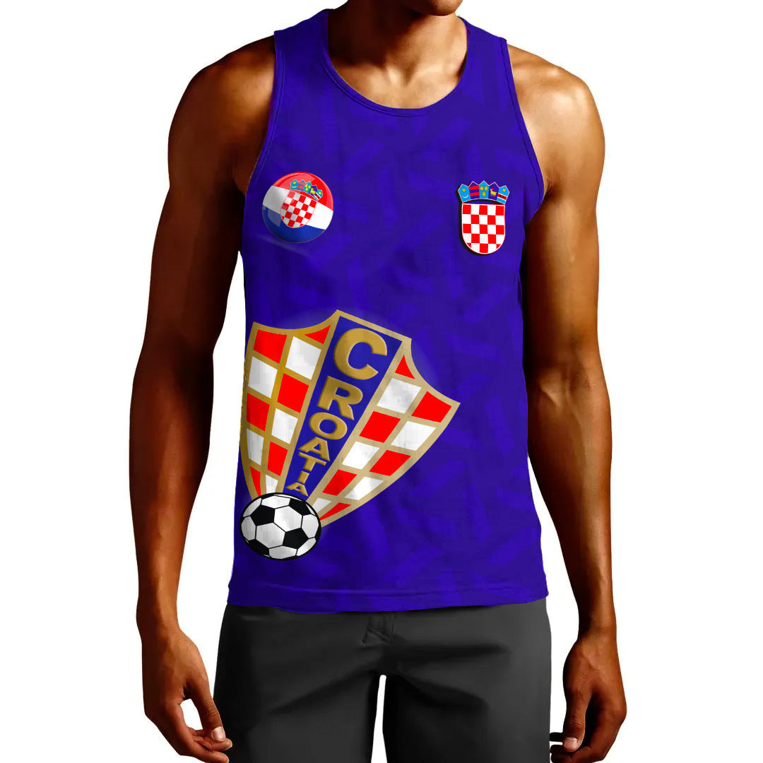 Clothing Custom Croatia Soccer Style Tank Top