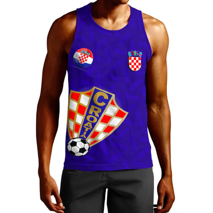 Clothing Custom Croatia Soccer Style Tank Top