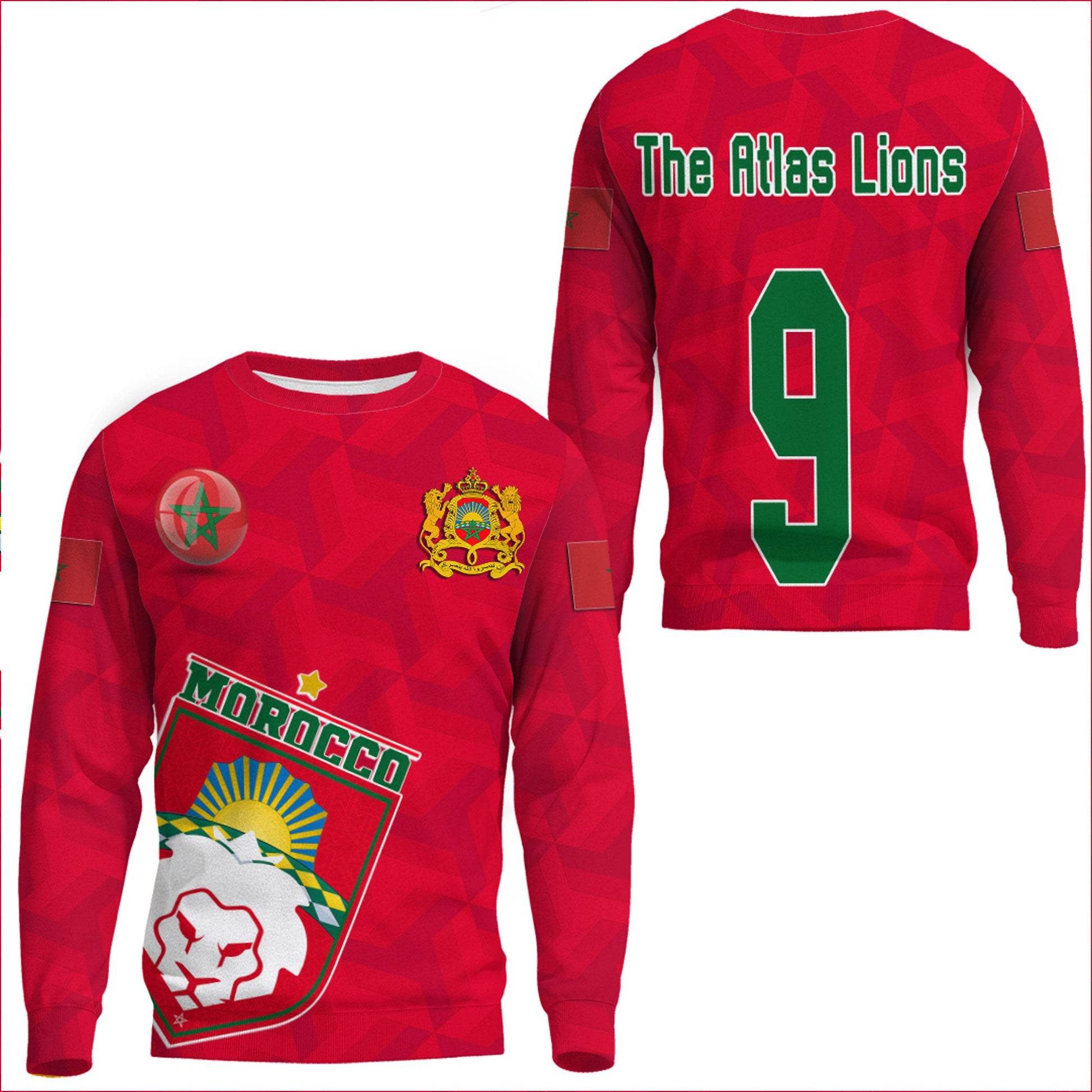 Clothing Custom Morrocco Soccer Style Sweatshirts