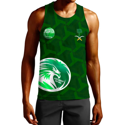 Clothing Custom Saudi Arabia Soccer Style Tank Top