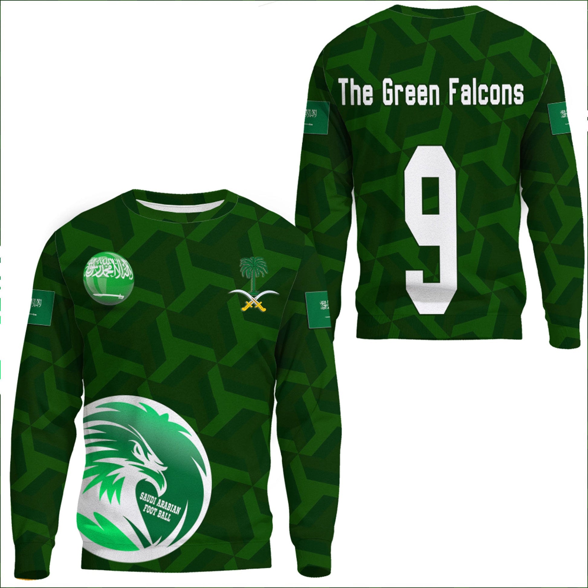 Clothing Custom Saudi Arabia Soccer Style Sweatshirts