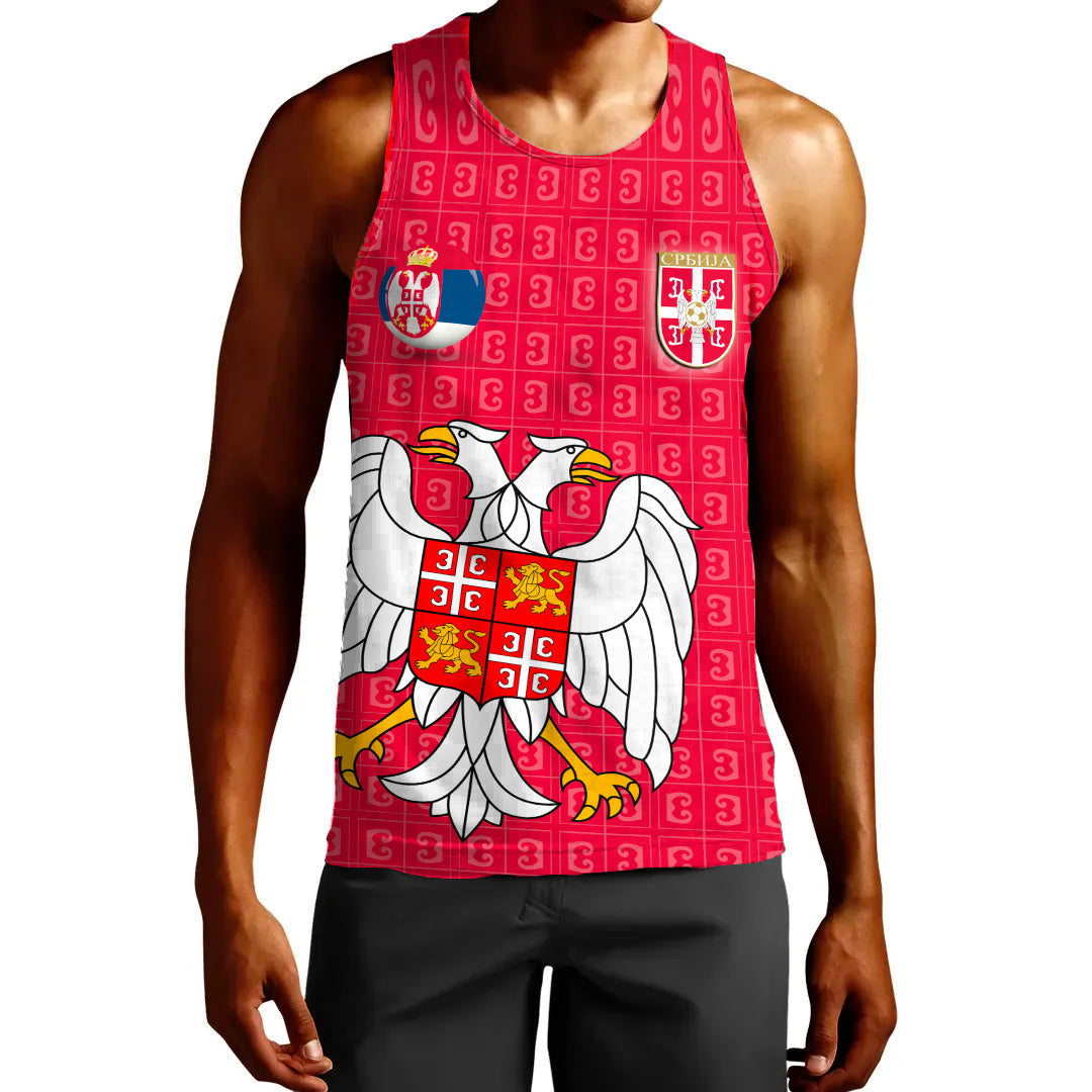 Clothing Custom Serbia Soccer Style Tank Top