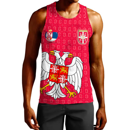 Clothing Custom Serbia Soccer Style Tank Top