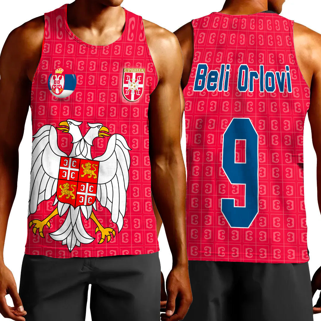 Clothing Custom Serbia Soccer Style Tank Top