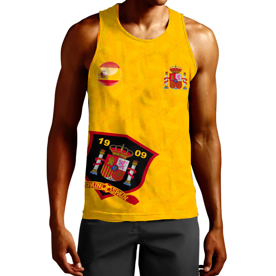 Clothing Custom Spain Soccer Style Tank Top