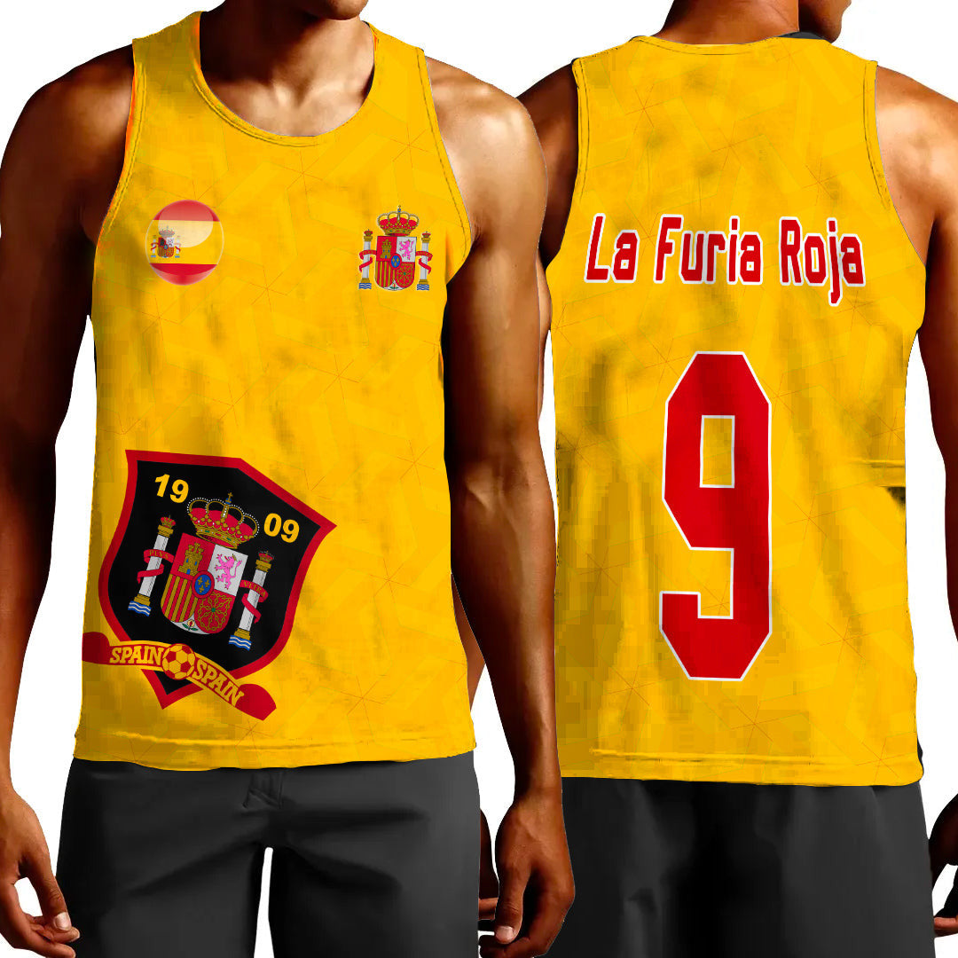 Clothing Custom Spain Soccer Style Tank Top