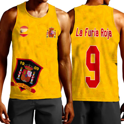 Clothing Custom Spain Soccer Style Tank Top