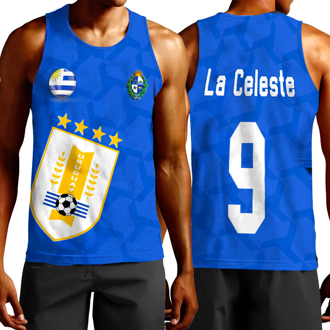 Clothing Custom Uruguay Soccer Style Tank Top