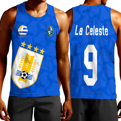 Clothing Custom Uruguay Soccer Style Tank Top