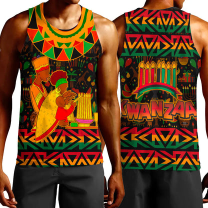 Clothing Happy Kwanzaa Africa Pattern Tank Top