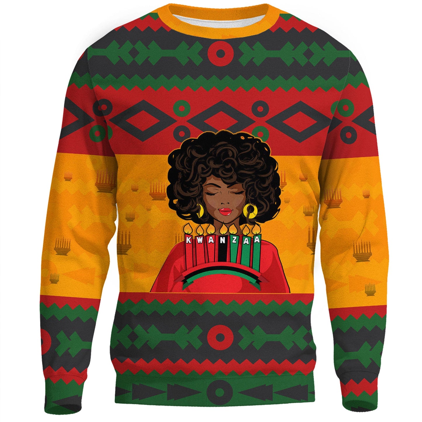 Clothing Happy Kwanzaa Black Women Sweatshirts