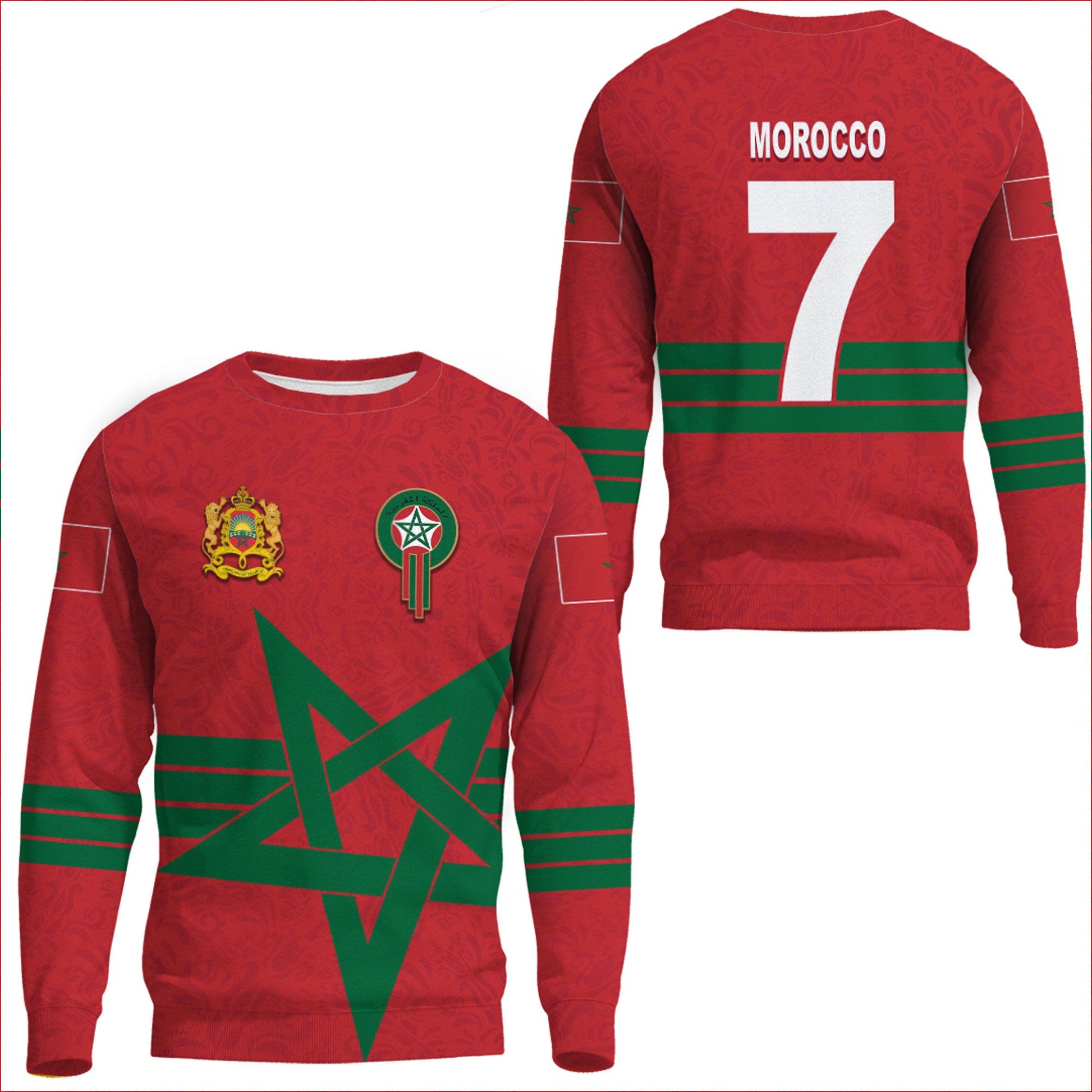 Clothing Morocco Soccer Style Sweatshirts