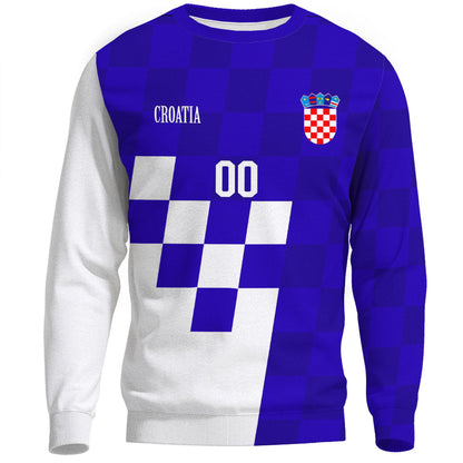 Clothing Custom Croatia Hrvatska Blue Version Sweatshirts
