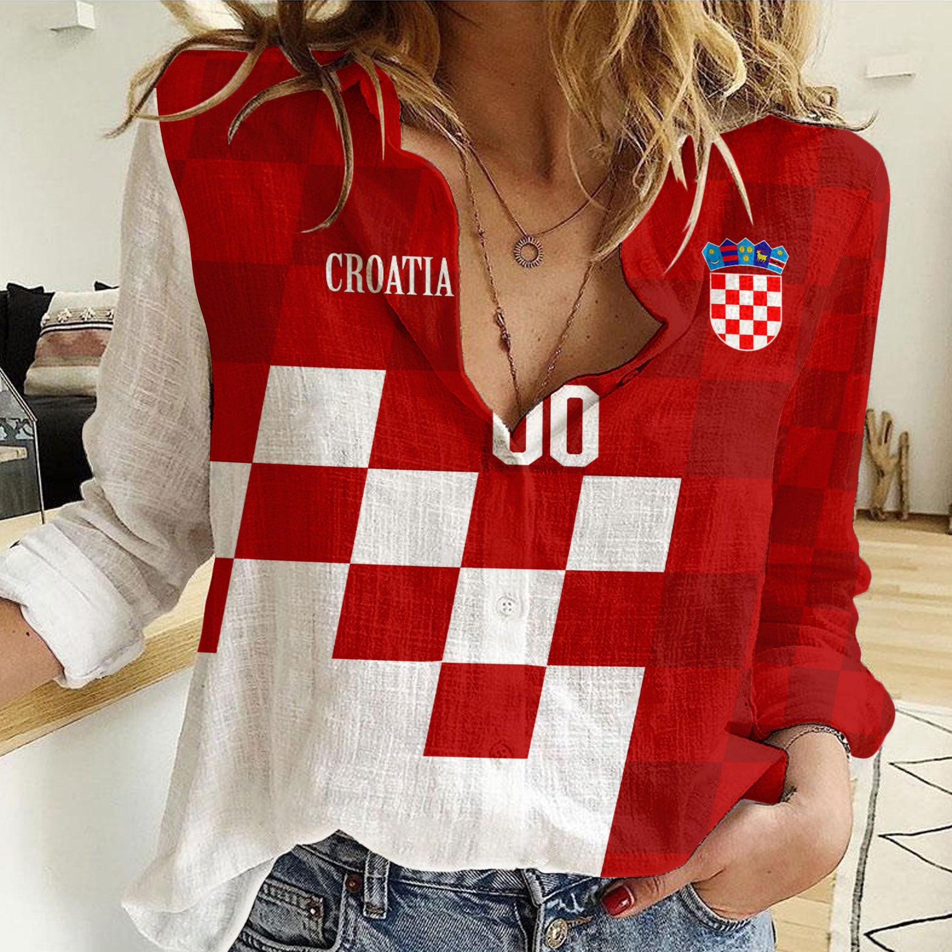 Clothing Custom Croatia Hrvatska Women Casual Shirt