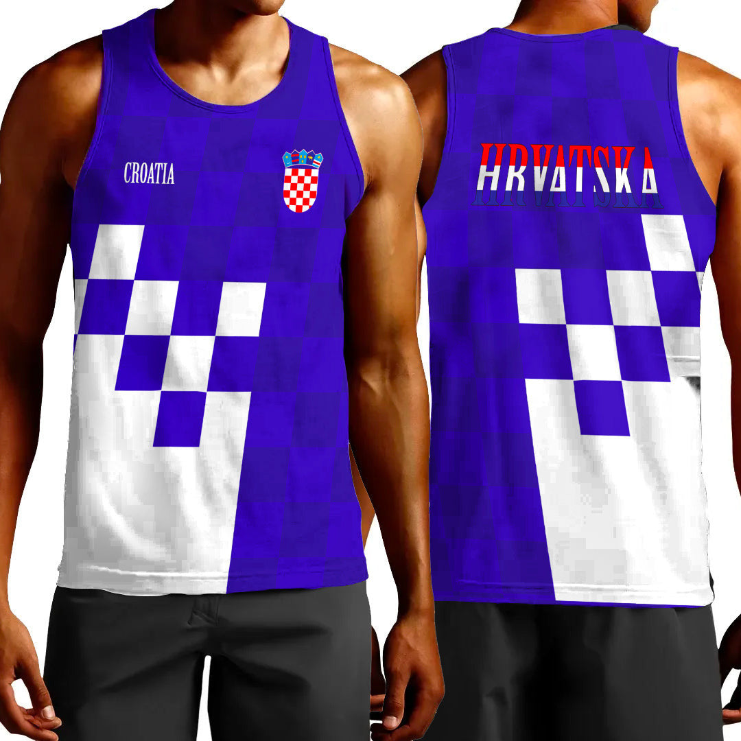 Clothing Croatia Hrvatska Blue Version Tank Top