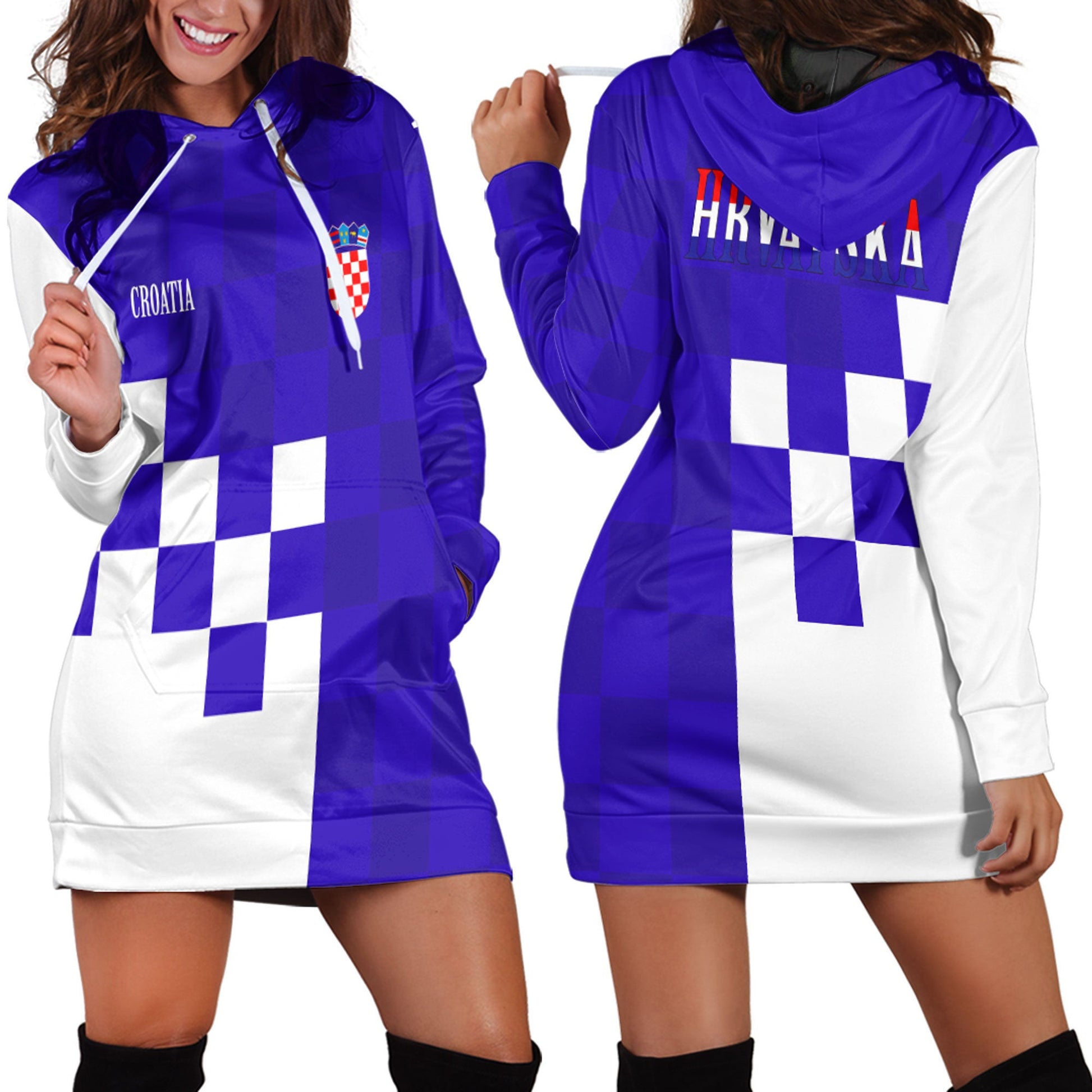 Clothing Croatia Hrvatska Blue Version Hoodie Dress