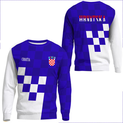 Clothing Croatia Hrvatska Blue Version Sweatshirts