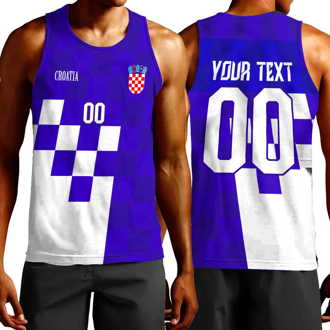 Clothing Custom Croatia Hrvatska Blue Version Tank Top