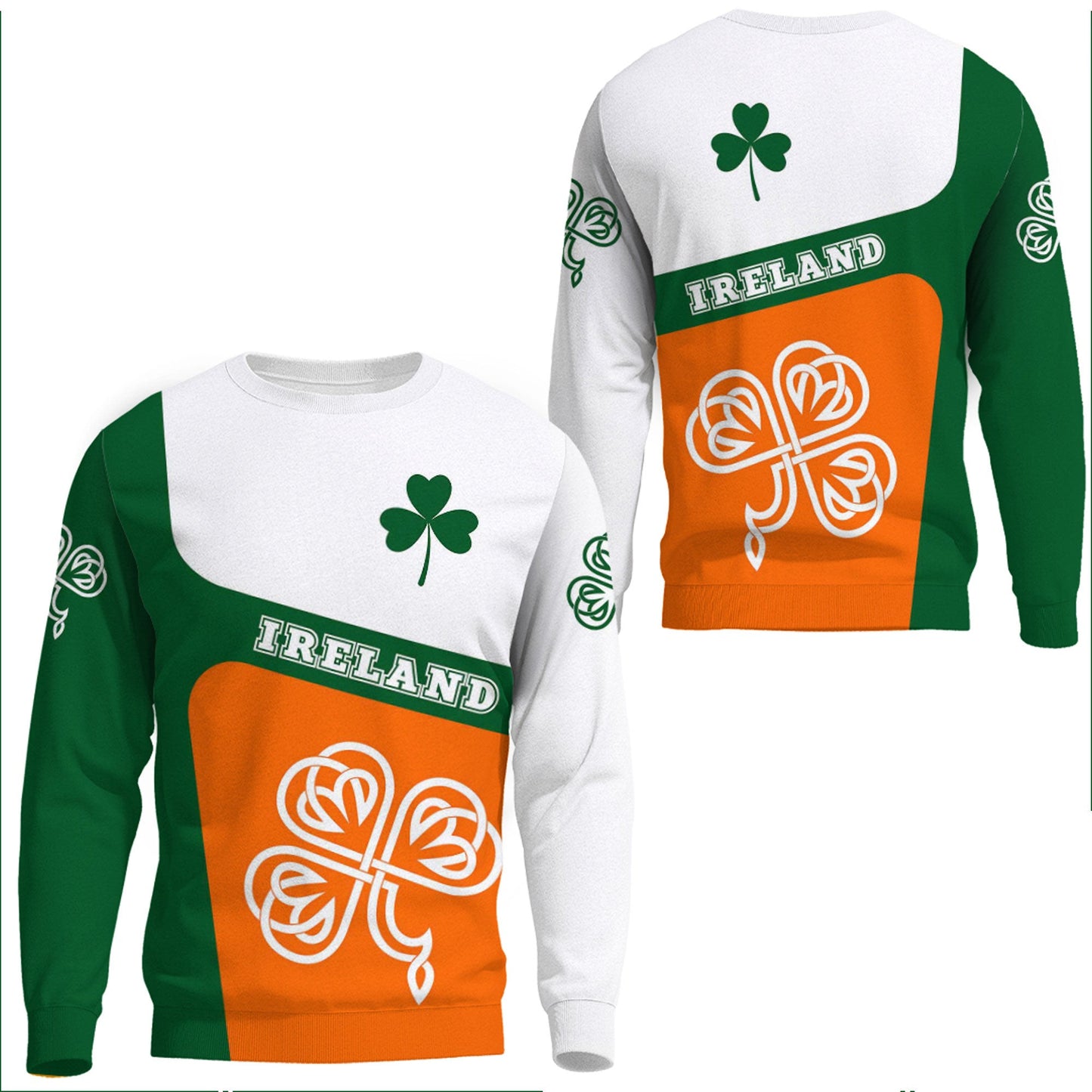 Clothing Ireland Three Leaf Clover Celtic Sweatshirts