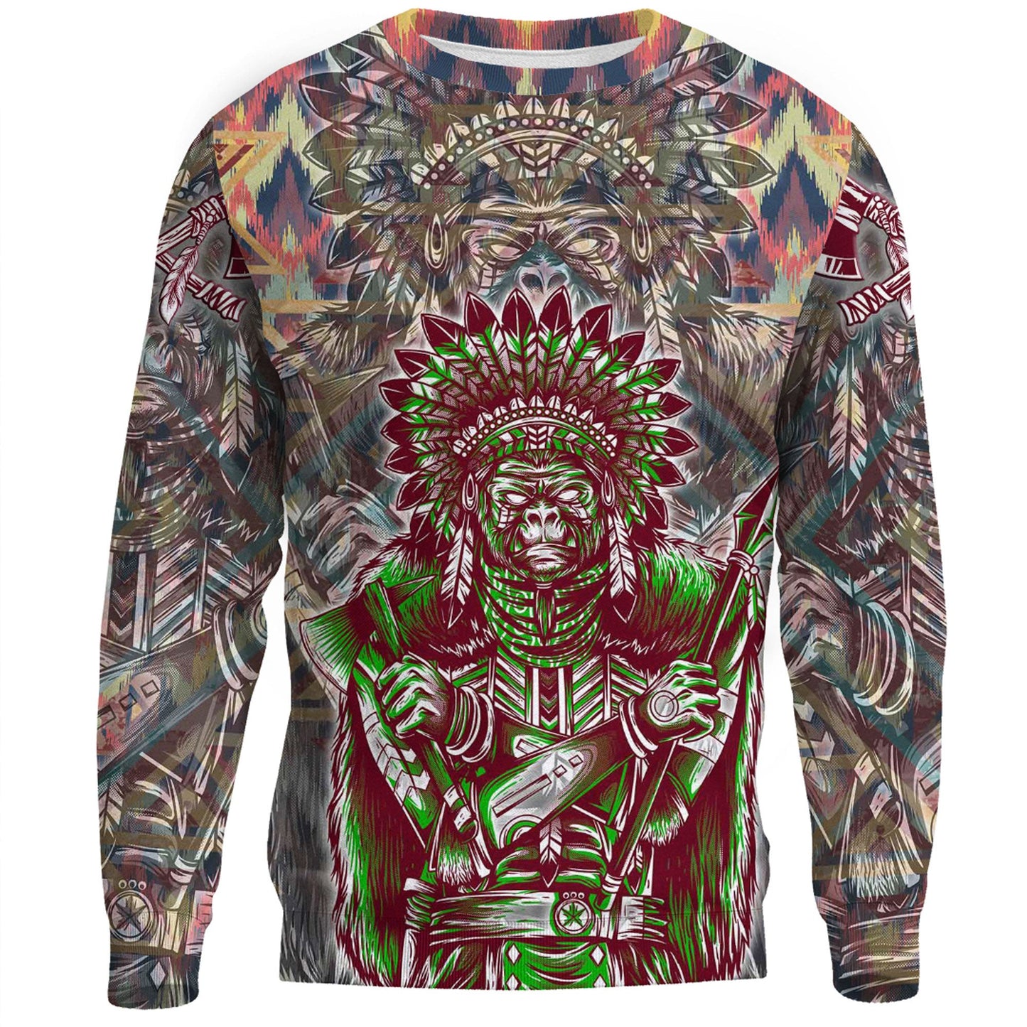 Clothing Apache Warrior Pattern Sweatshirts